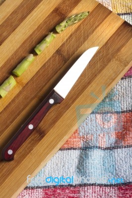 Asparagus Sliced Stock Photo