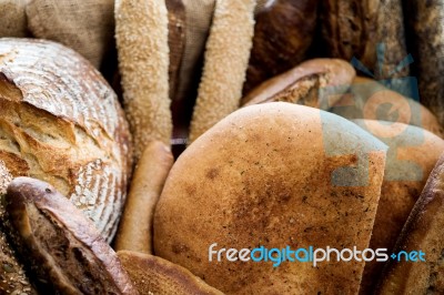 Assorted Bread Pieces Stock Photo