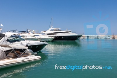 Assortment Of Boats In The Marina At Latchi Cyprus Stock Photo