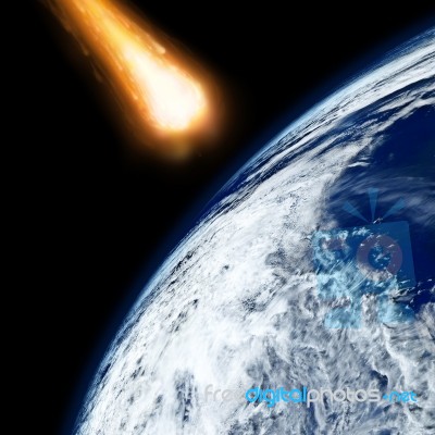 Asteroid Impact Stock Image