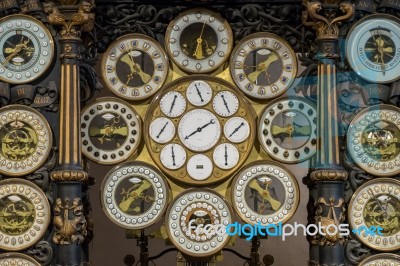 Astronomical Clock In Cathedral Of St Jean In Besancon France Stock Photo