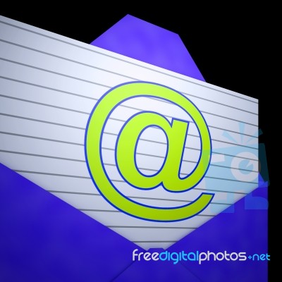 At Envelope Shows Online Mailing Inbox Support Stock Image