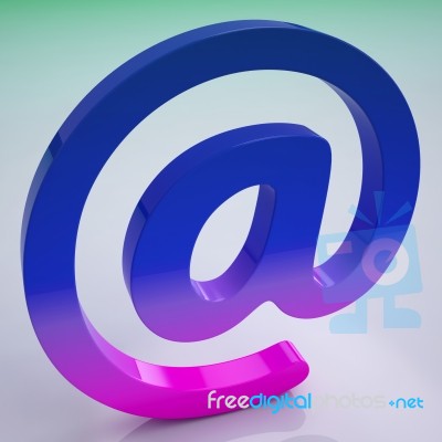 At Sign Shows E-mail Symbol For Message Stock Image