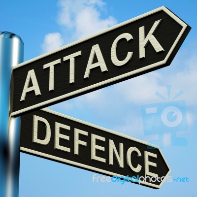 Attack Or Defence Directions Stock Photo