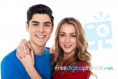 Attractive Smiling Couple In Love Stock Photo
