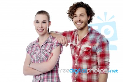 Attractive Smiling Young Couple Stock Photo