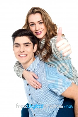 Attractive Young Couple Having Fun Stock Photo