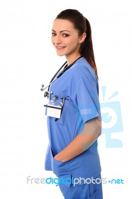 Attractive Young Lady Doctor Stock Photo