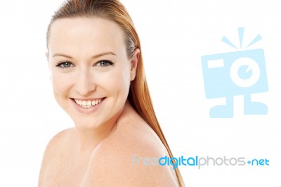 Attractive Young Lady With A Clean Skin Stock Photo