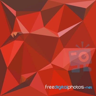 Auburn Red Abstract Low Polygon Background Stock Image