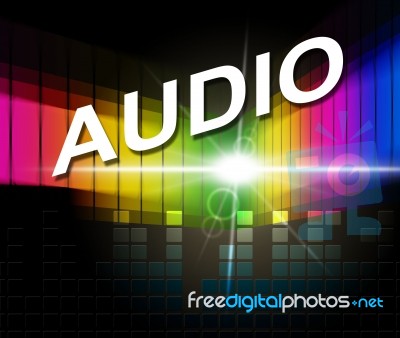 Audio Music Represents Treble Clef And Crotchets Stock Image