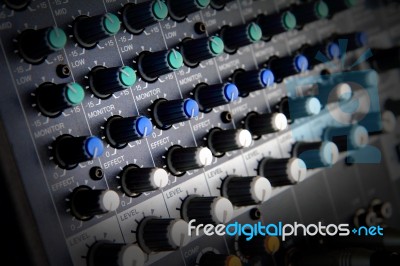 Audio Sound Mixer Stock Photo