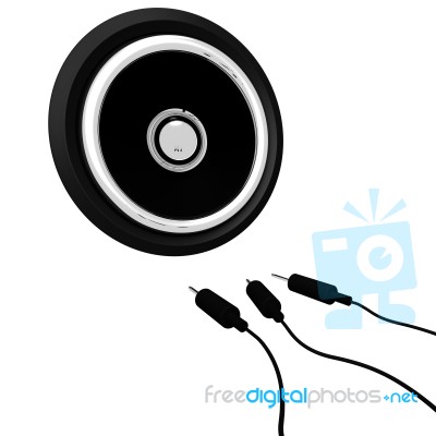 Audio Speaker Shows Music Equipment Or Loudspeaker Stock Image