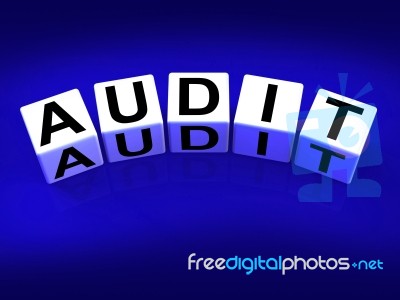 Audit Blocks Refer To Investigation Examination And Scrutiny Stock Image