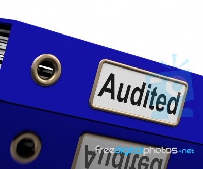 Audited Audit Indicates Auditor Verification And Binder Stock Image