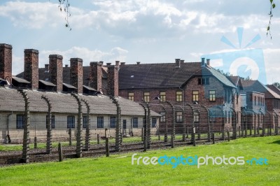 Auschwitz Concentration Camp In Oswiecim Poland Stock Photo