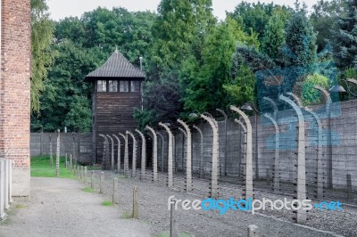 Auschwitz Concentration Camp In Oswiecim Poland Stock Photo