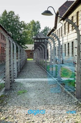 Auschwitz Concentration Camp In Oswiecim Poland Stock Photo