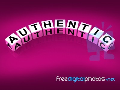 Authentic Blocks Show Certified And Verified Authenticity Stock Image