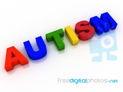 Autism Word Background Hope Research Stock Image