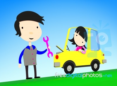 Automobile Car Repair Stock Image