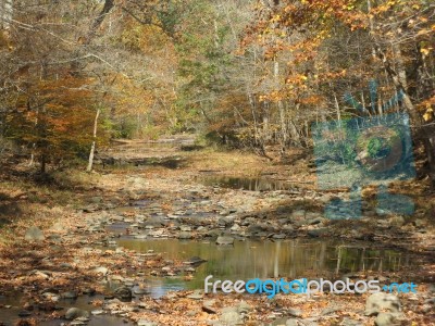 Autumn Bucks County, PA Creek Stock Photo