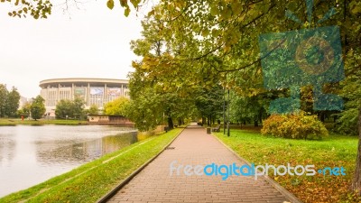 Autumn Season In Russia Moscow Stock Photo