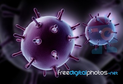 Avian Flu Virus Stock Image