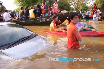 Ayutthaya Thailand - Oct 9 : Scenes From Ayutthaya Province Out Stock Photo