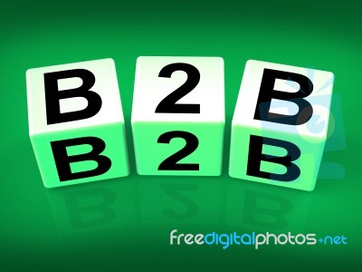 B2b Blocks Refer To Business Commerce Or Selling Stock Image