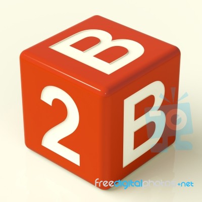 B2b Dice As Sign Of Business Stock Image