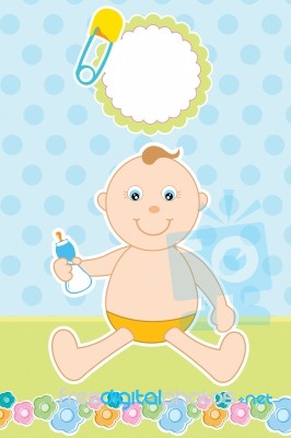 Baby Arrival Card Stock Image