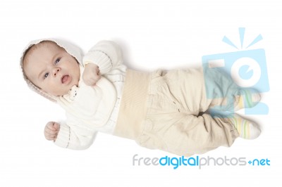 Baby Boy Dressed Stock Photo