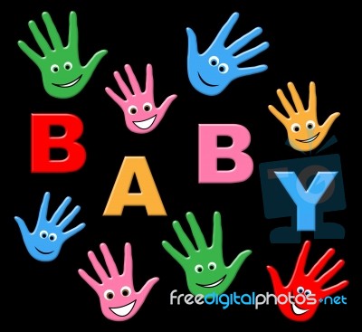Baby Hands Represents Parenthood Newborn And Parenting Stock Image