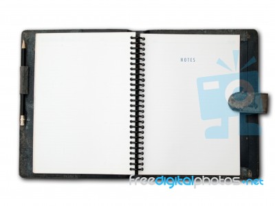 Back Leather Cover Binder Stock Photo