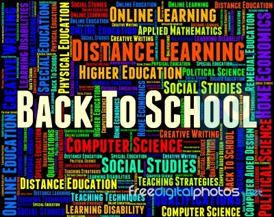 Back To School Showing Schools Words And Return Stock Image