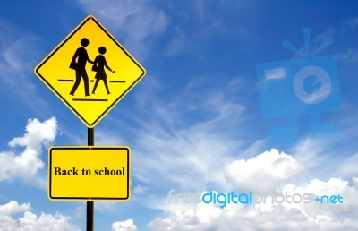 Back To School Sign Stock Image