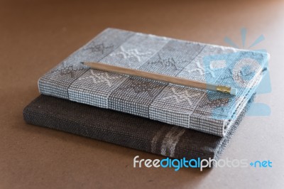 Back To School,notebook And Pencil On White Wood Background Stock Photo Back To School,notebook And Pencil On White Wood Background Stock Photo