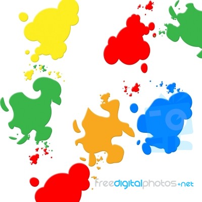 Background Colors Indicates Blots Backdrop And Spatter Stock Image