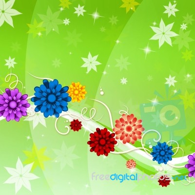 Background Flowers Represents Twist Backgrounds And Flora Stock Image