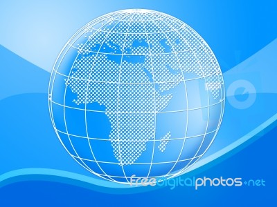 Background Globe Means Globally Globalise And Design Stock Image