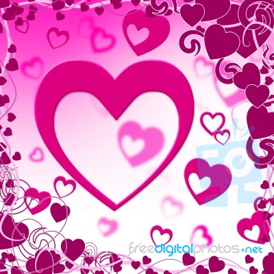 Background Heart Represents Valentine Day And Backdrop Stock Image