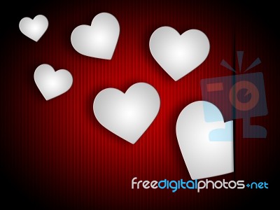 Background Hearts Indicates Valentine Day And Abstract Stock Image