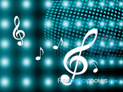 Background Notes Means Treble Clef And Backdrop Stock Image