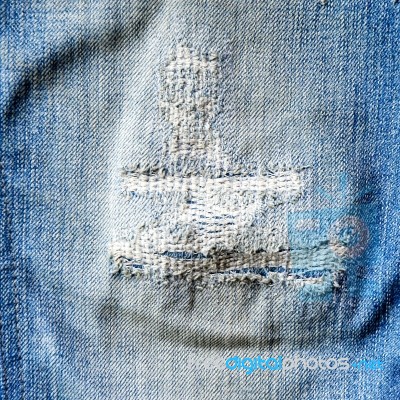 Background Of Blue Jeans Lack Stock Photo