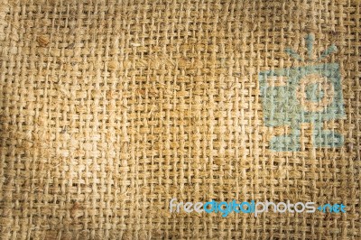 Background Of Burlap Hessian Sacking Stock Photo