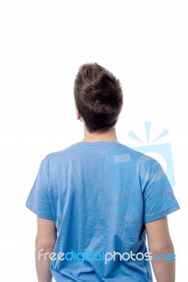 Backside View Of Young Man Stock Photo