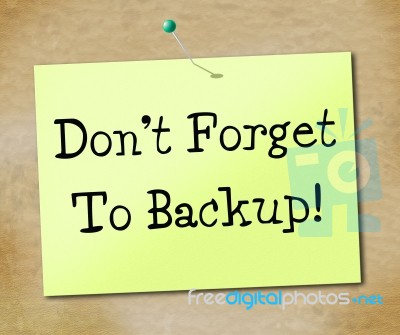 Backup Data Shows File Transfer And Archives Stock Image