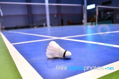 Badminton Court Stock Photo