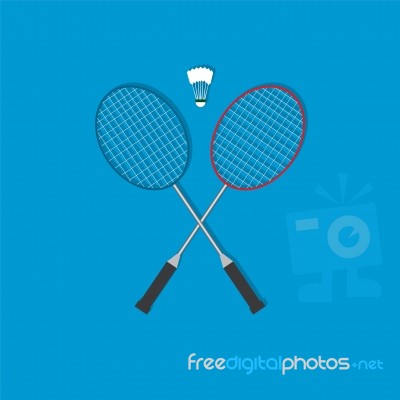 Badminton Flat Icon   Illustration  Stock Image